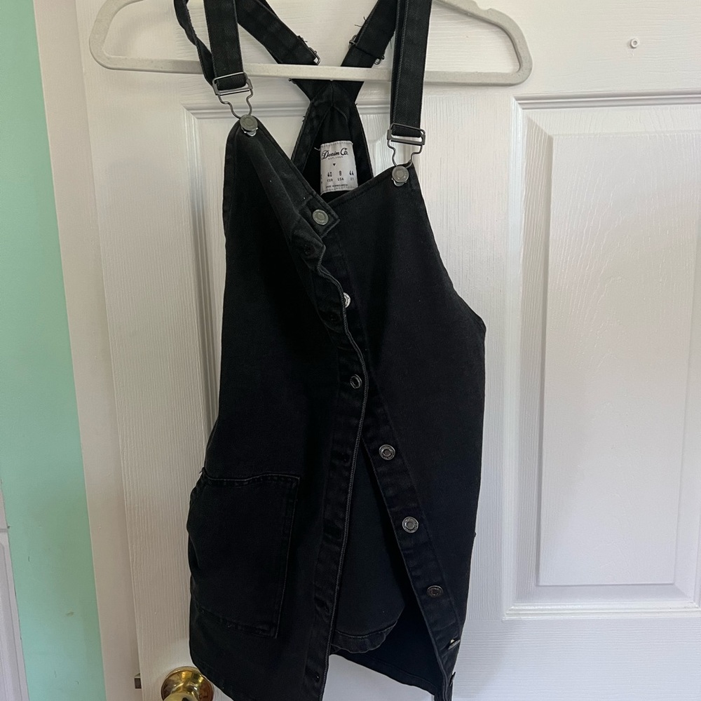 Overall black dress